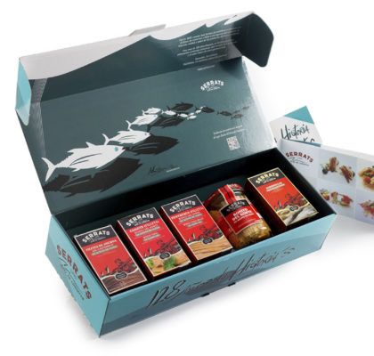 Pack ARTE, con los 5 produtos estrella de Conservas Serrats, premio para la receta ganadora